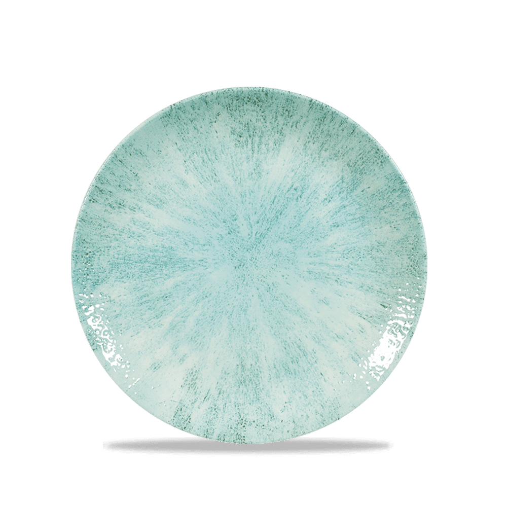 Stone Aquamarine Evolve Coupe Plate 6.5" Box of 12 (3-5 Working Days Delivery)
