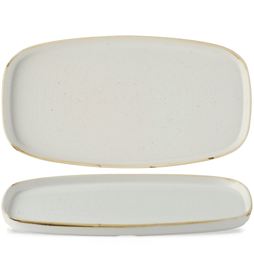 Stonecast Barley White Oblong Chefs Plates 12 5/8X7 1/4" Box of 6 (3-5 Working Days Delivery)