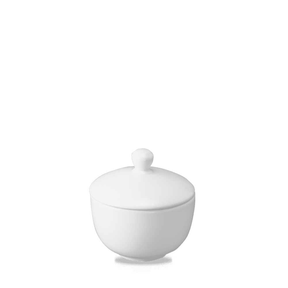 White Sandringham Sugar Bowl 3.5" Box of 12 (3-5 Working Days Delivery)