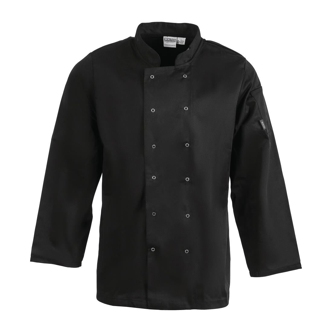 Whites Vegas Unisex Chef Jacket Long Sleeve Black L