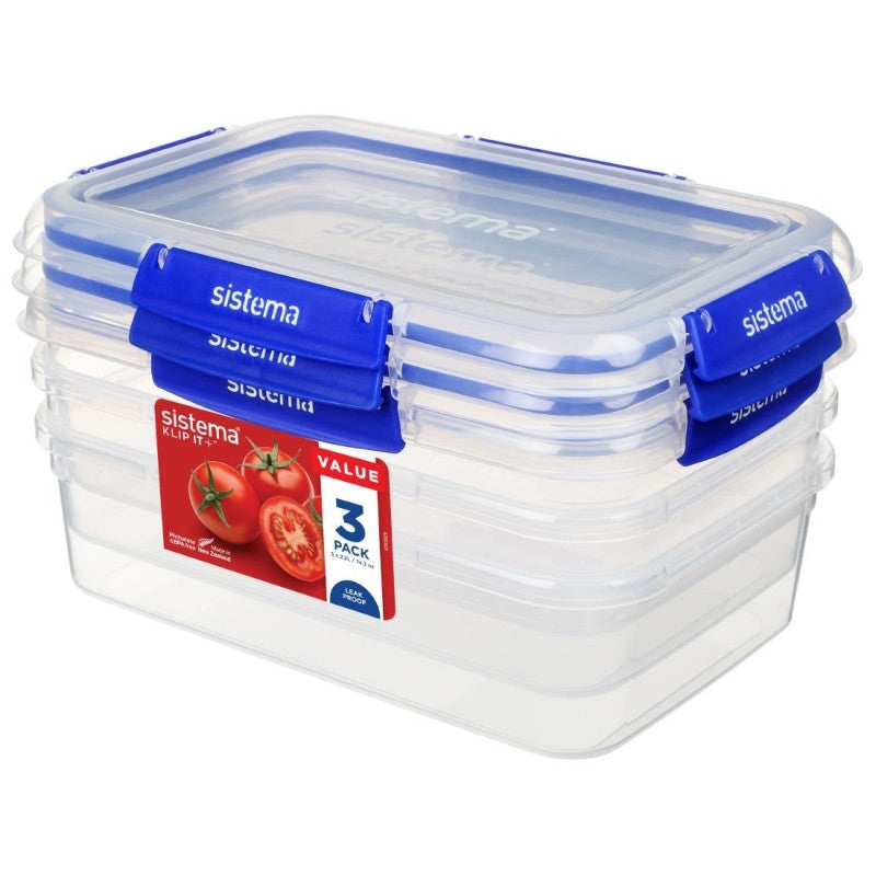 Sistema Klip It Containers 2Ltr (3 Pack)