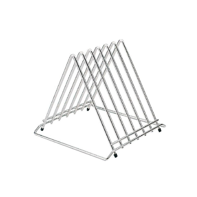 Hygiplas Triangle Chopping Board Rack - Stainless steel. Six slots. Fits chopping boards up to 30mm thick