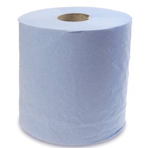 Blue Roll 2 Ply Blue 120m 165mm Embossed Pack of 6