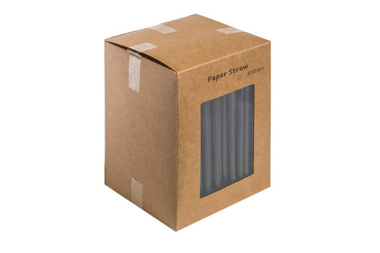 Straws Paper 5.5" Black Pack of 250