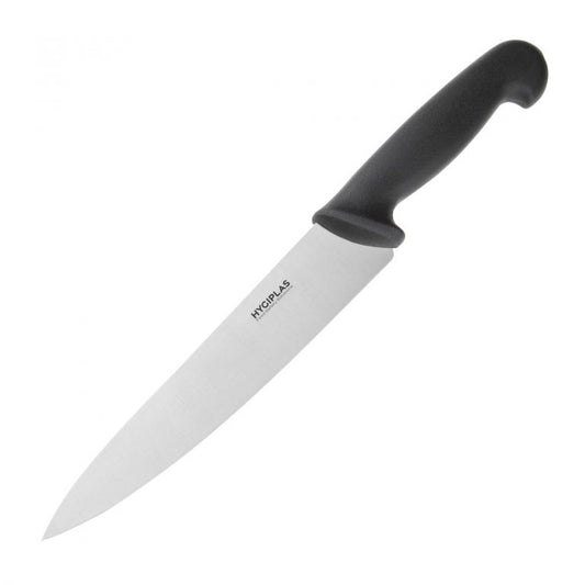 Hygiplas Cooks Knife Black 25cm - Blade Length: 10". Weight: 210g