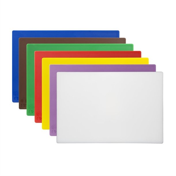 Hygiplas Low Density Chopping Boards (Set of 7) 450(L)x300(W)x10(H)mm | LDPE