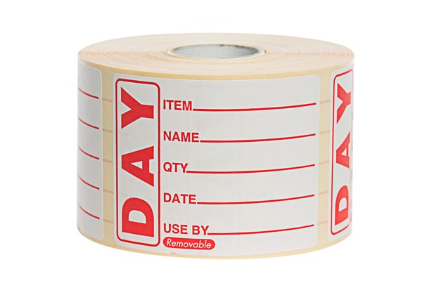 Red Day Labels 50 x 65mm Roll of 500