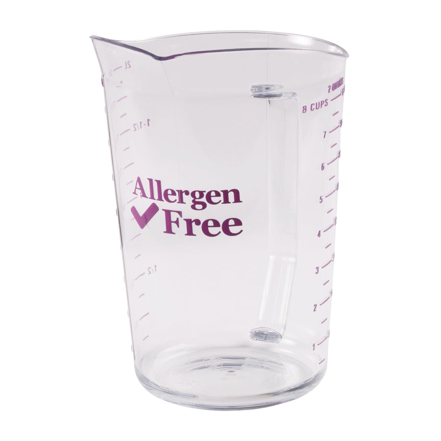 ALLERGEN MEASURE CUP 2QT PURPLE 2L      