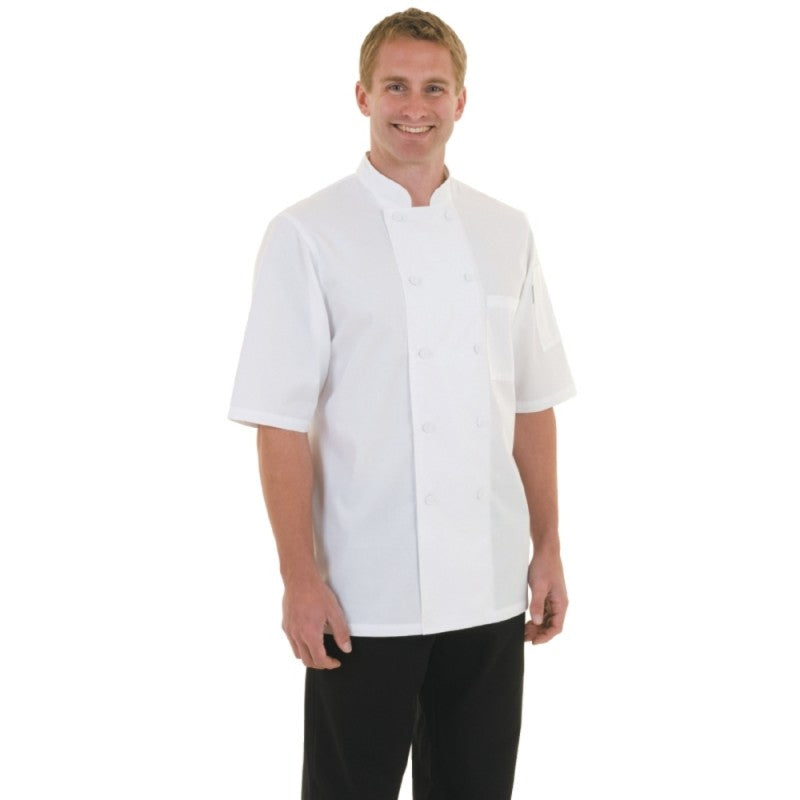 Chef Works Montreal Basic White Cool Vent Chef Jacket Polycotton - Size M